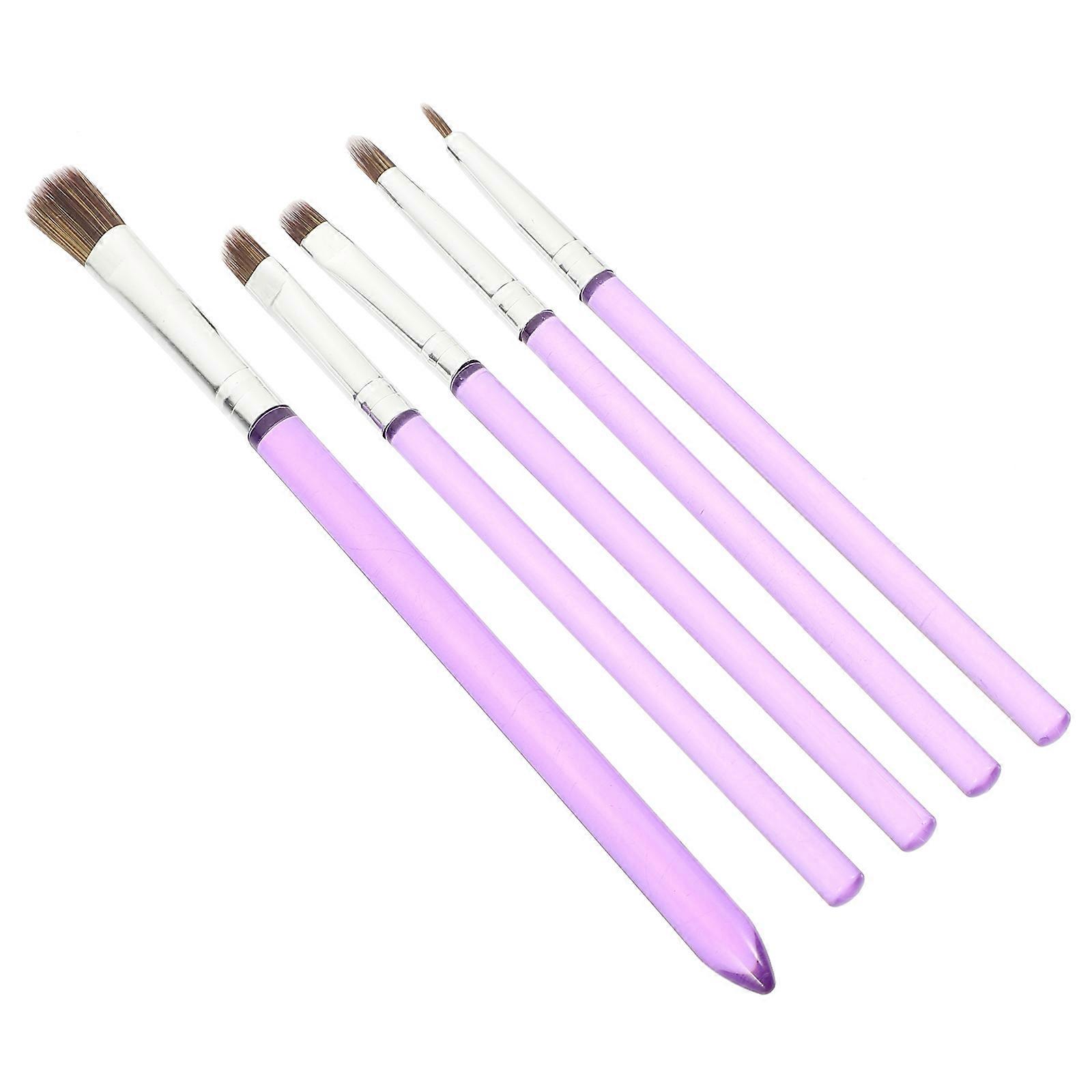 Cake Making Tools Cake Decorating Kit For Baking Cakes Cookies Purple Various Brush Tips 5Pcs