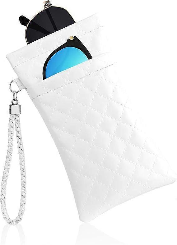 1 Piece Double Layer Glasses Case, Soft Portable Leather Glasses Bag