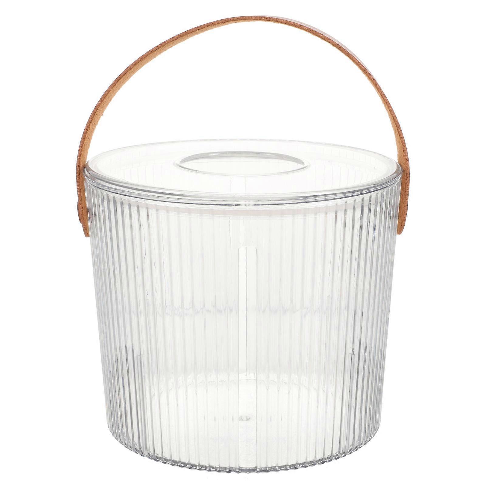 Dust-Proof Tissue Container Storage Tissue Box For Dining Table Light Brown 1Pcs