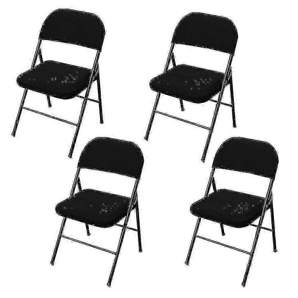 4 Pcs Folding Chair Split Seat Cover for Events and Home Use (Seat Cover Only)