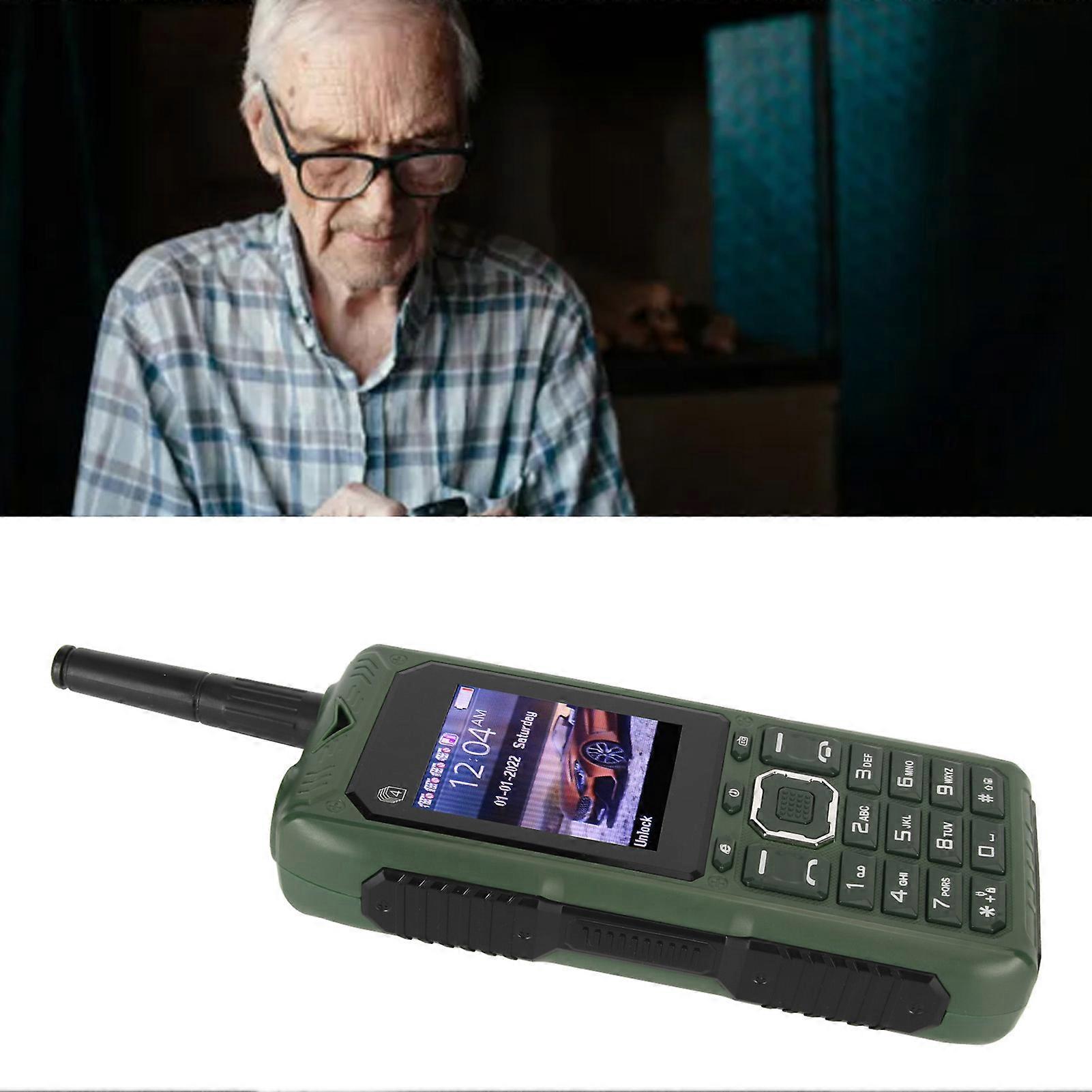 ロック解除済みシニア向け携帯電話 2G レトロ 4カード 4スタンバイ 2400mAhバッテリー 大型ボタン アンテナ付き 高齢者向け キッズ向け