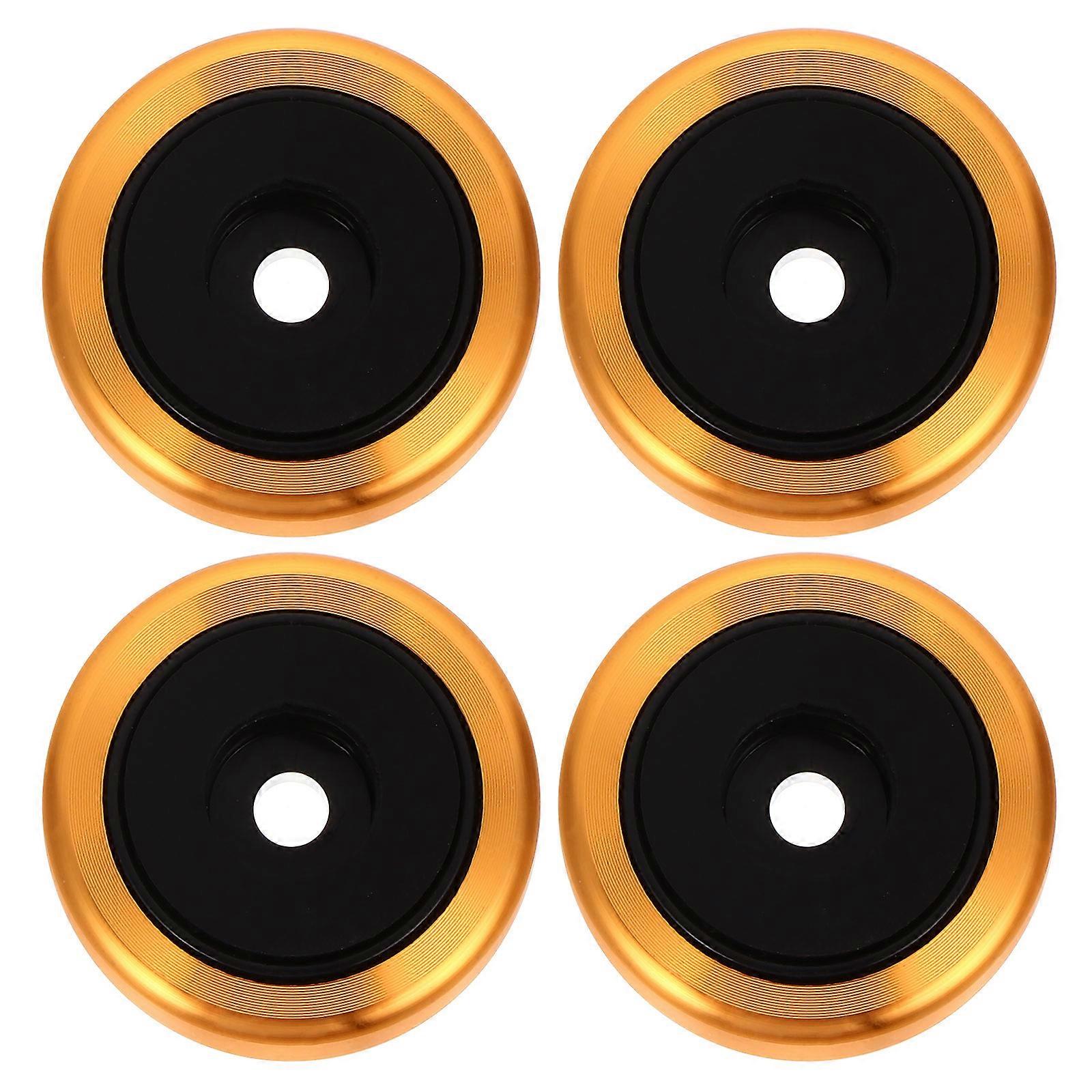 アンプとスピーカー用の4個のアルミニウム合金振動減衰フィートパッドホームオーディオシステム用の耐久性のある衝撃吸収ベースサポート