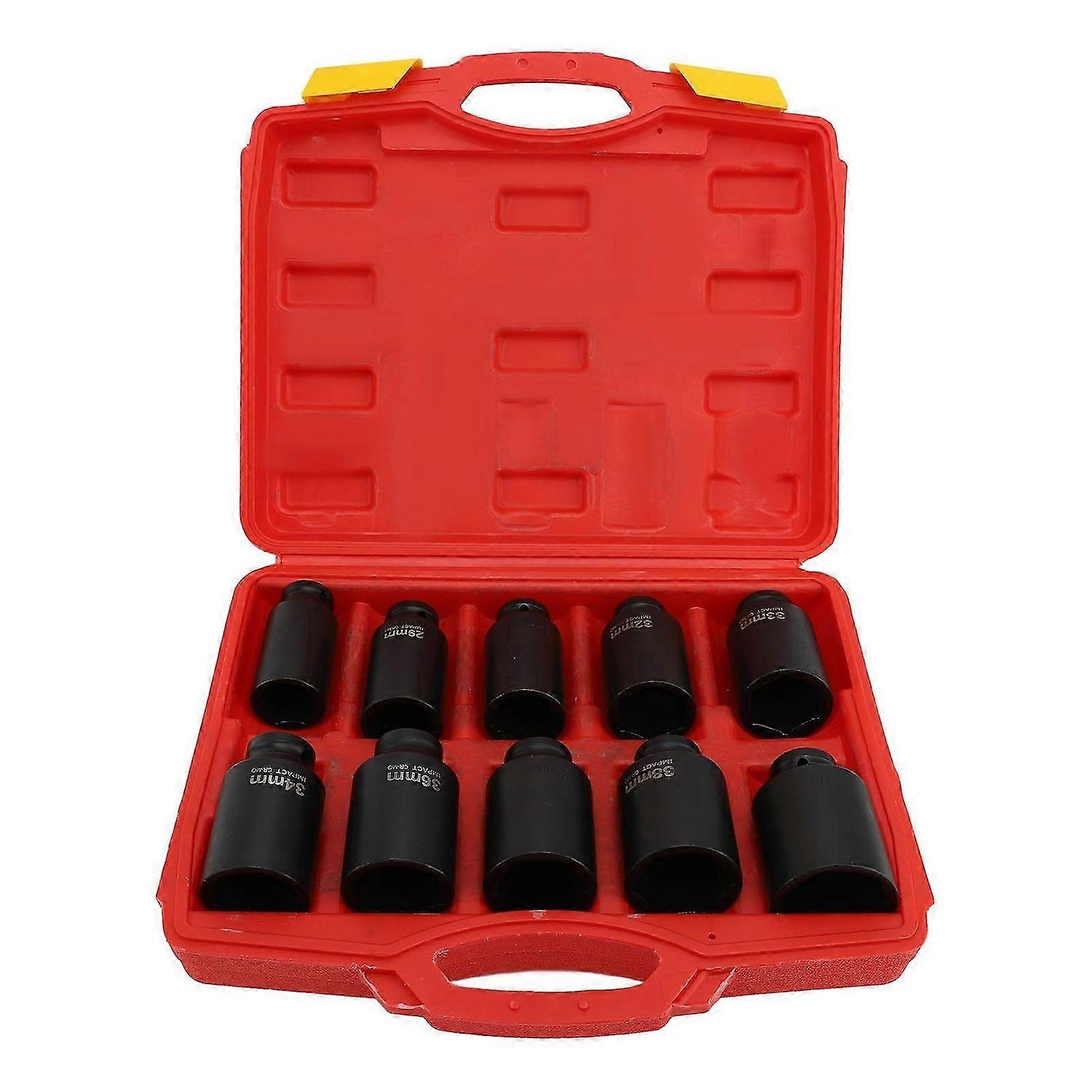 10PCS Wheel Socket Set Hex Carbon Steel Multipurpose Drive Lug Nut Socket Set for Wheel Installation Maintenance