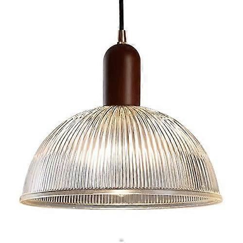 Singlehead pendant light with E27 socket, glass, modern chandelier, industrial style, 30cm.