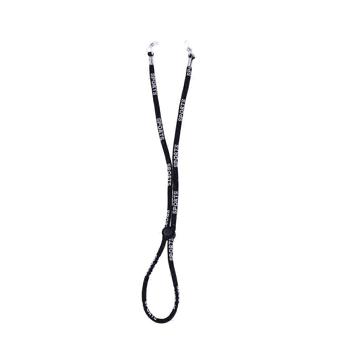 Spectacles Cord Glasses Retainer Strap Prevent Glasses Fall Adjustable Polyester Black For Sports Activities 1Pcs