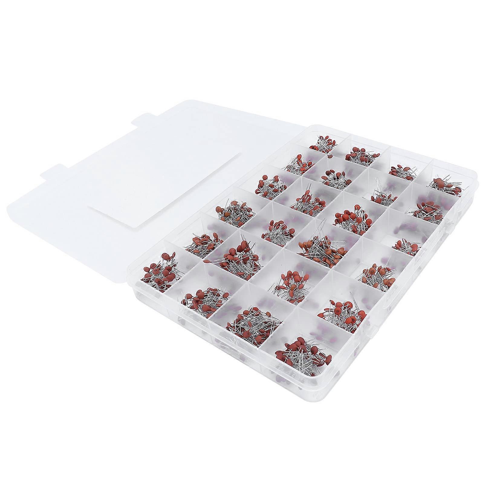 Ceramic Capacitor Assortment Kit for DIY Electronics, 100V, +/- 10% Tolerance, Various Capacitor Values