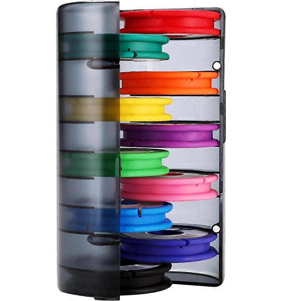 Rainbow Silicone Fishing Line Spool Organizer Portable ABS String Wheel Holder Lightweight Bobbin Storage Box for Carp and Leader