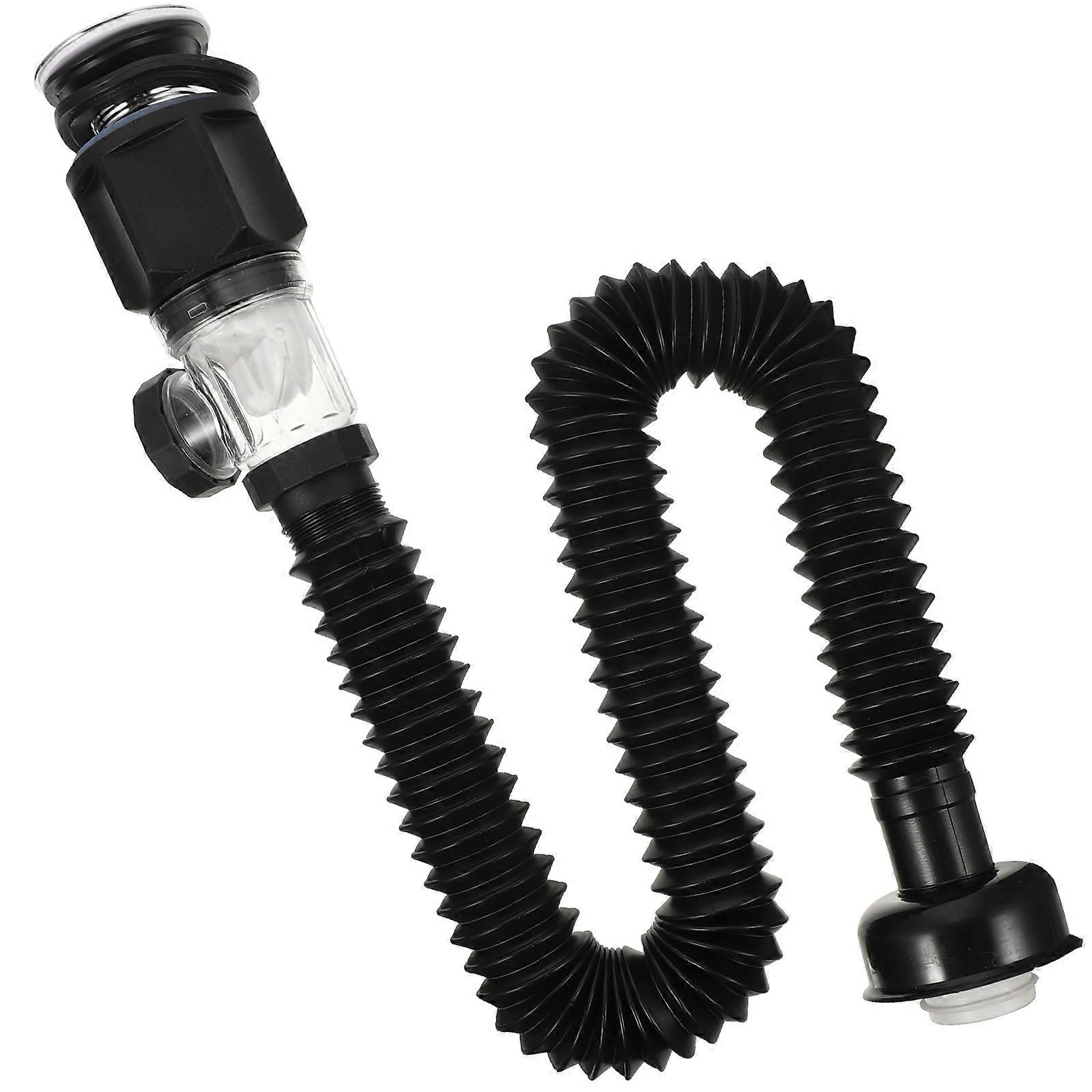 Stainless Steel Sink Drain Kit with Flexible Hose for Kitchen and Bathroom Fixtures – Clog Resistant, Durable, Easy to Install, Space Saving Drainage