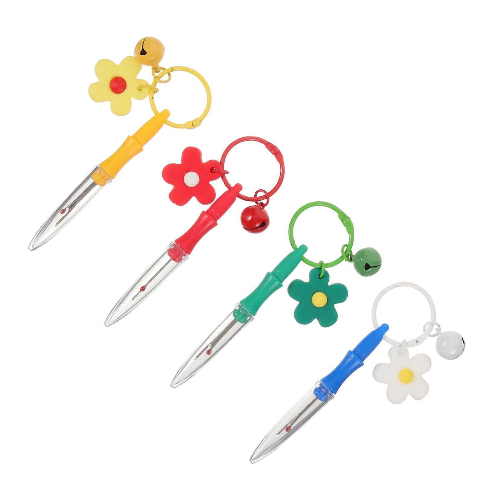 4Piece Seam Ripper Keychain Portable Thread Cutter for Removing Stitches and Opening Buttonholes