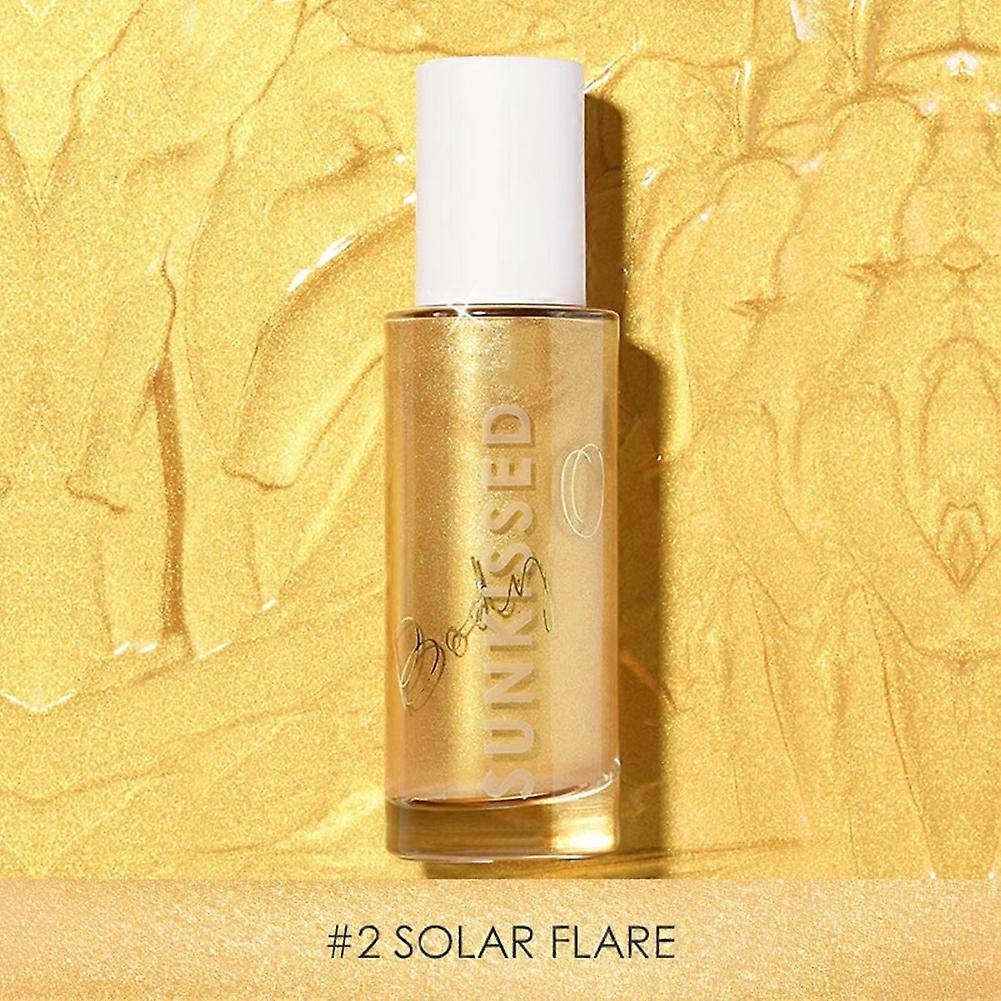 Professional Glitter Bronzer Long Lasting Waterproof Body Highlighter Liquid#2