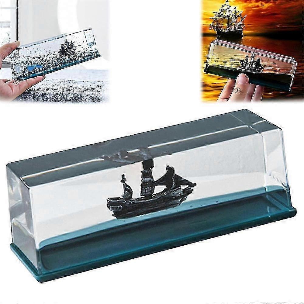 Pirates Of The Caribbean The Black Pearl Cruise Ship Model Fluid Drift Bottle