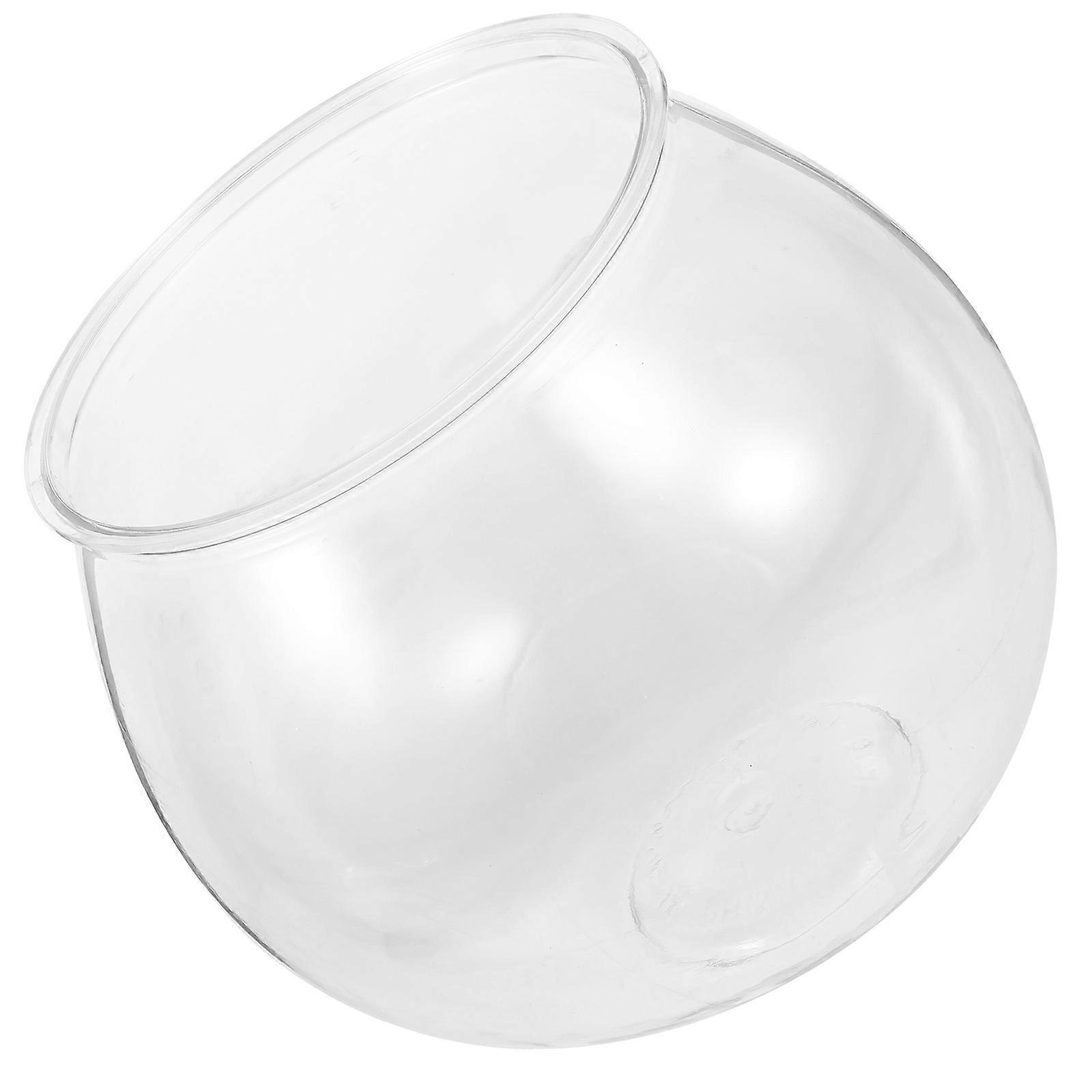 Fish Aquarium Decoration Plastic Round Aquarium Suitable for Home Use 4.7×4.7×4.1in 1Pack