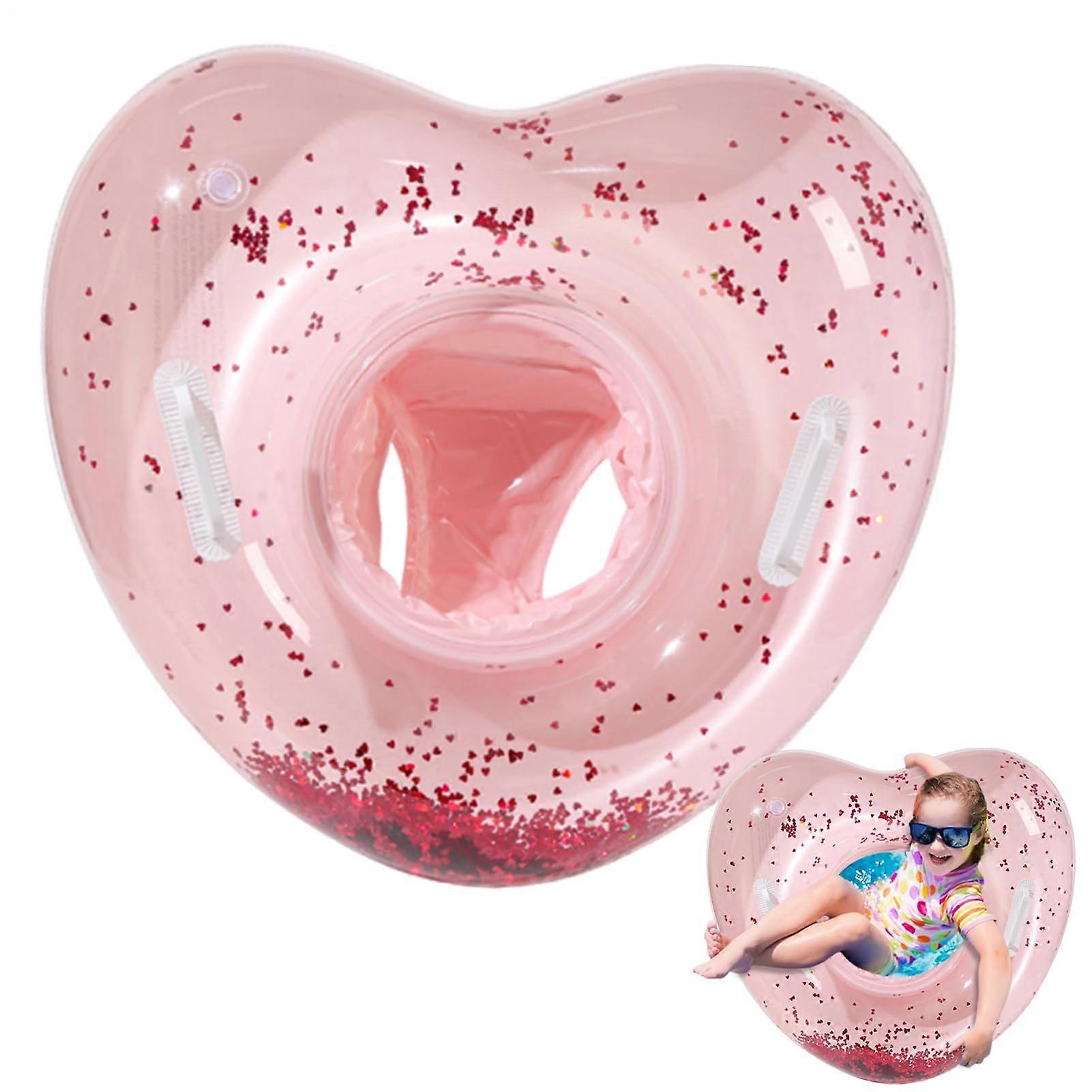 Inflatable pool float, heartshaped pool float, romantic heartshaped design, large and comfortable, 62 x 57 x 4 cm, for swimming activities.