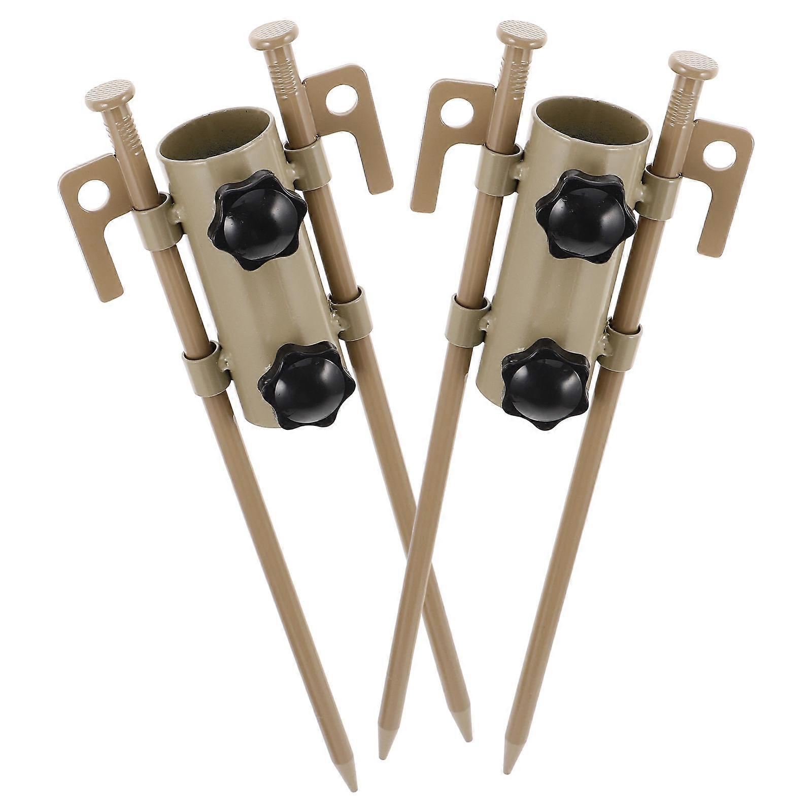 6pcs Adjustable Aluminum Tent Stakes Heavy Duty Ground Pegs Durable Outdoor Camping Easy To Use For Canopy And Tent Stability