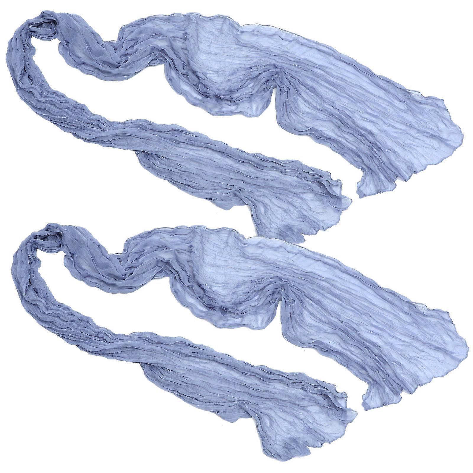 Here's a refined product description for your **2pcs Rustic Gauze Table Runner – Delicate Wedding Table Runner for Home, Party, and Dining