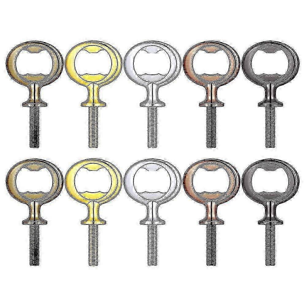 10PCS Stainless Steel Bottle Opener Blanks Kit - DIY Bottle Opener Inserts for Craft Projects and Customization