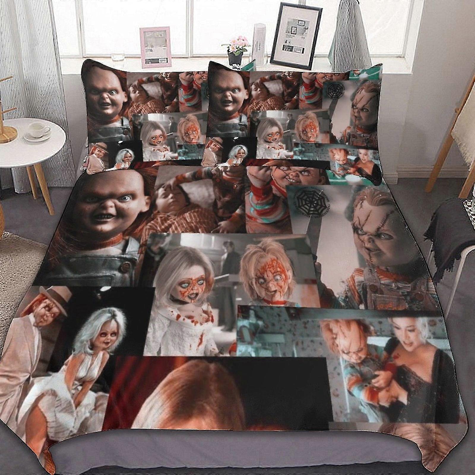 Conjunto de Lençóis Respiráveis de 3 Peças com Capa de Edredom e 2 Fronhas - Conjunto de Cama Macio para Todas as Estações