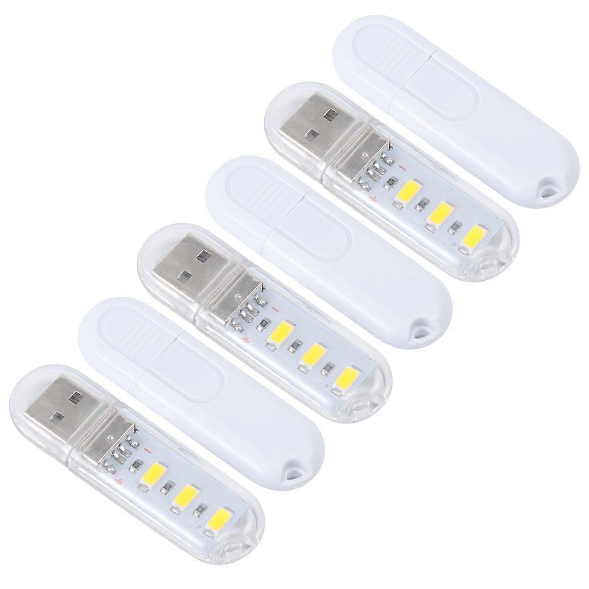 6PCS USB Night Light USB Drive Shape Night Reading Lamp Laptop Keyboard Light Portable Mini Desktop Lamp for Home Dorm School