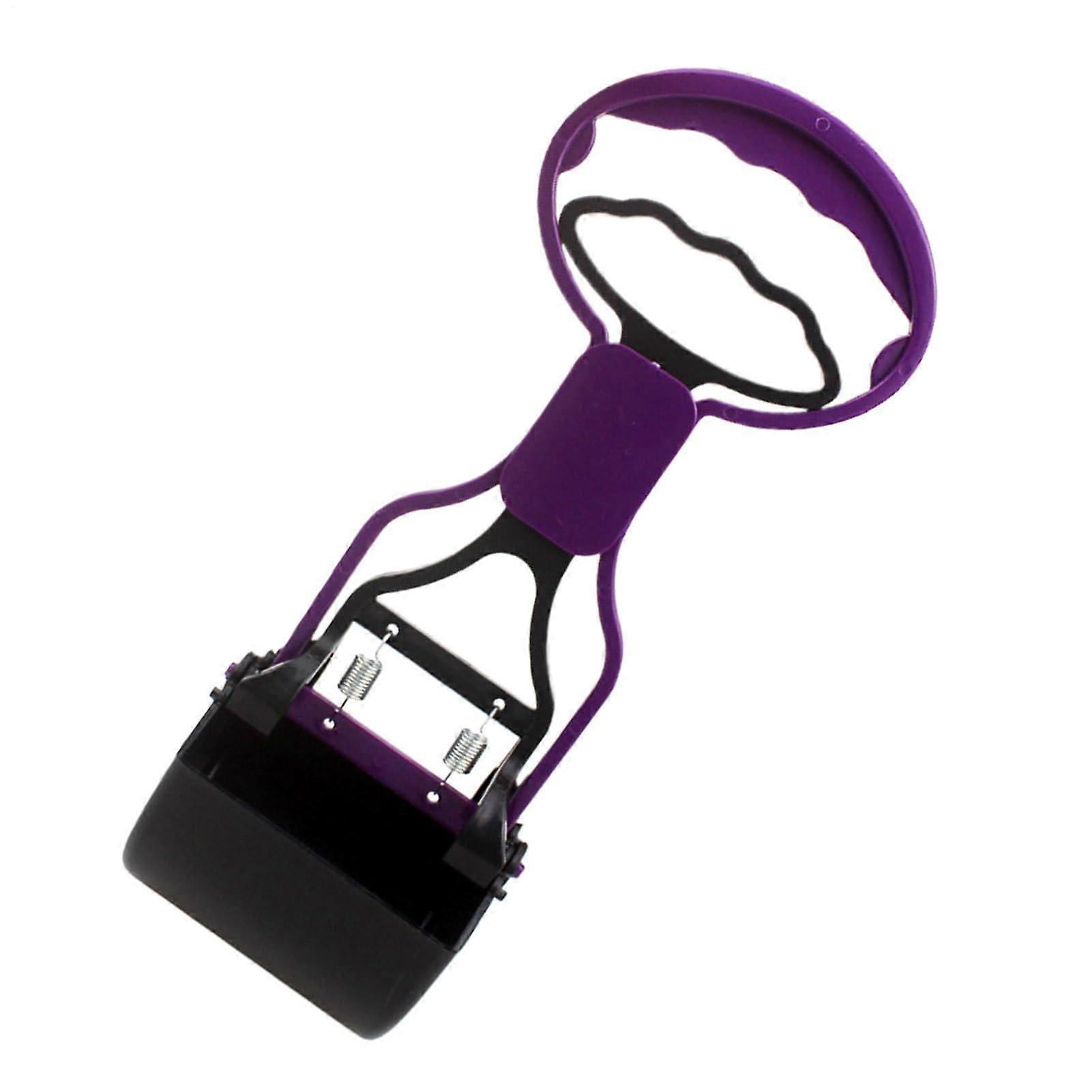 Dog Waste Picker | Pet Pooper Scooper with Non-Slip Long Handle for Dogs & Cats | Purple for Parks, Gardens, and Outdoors