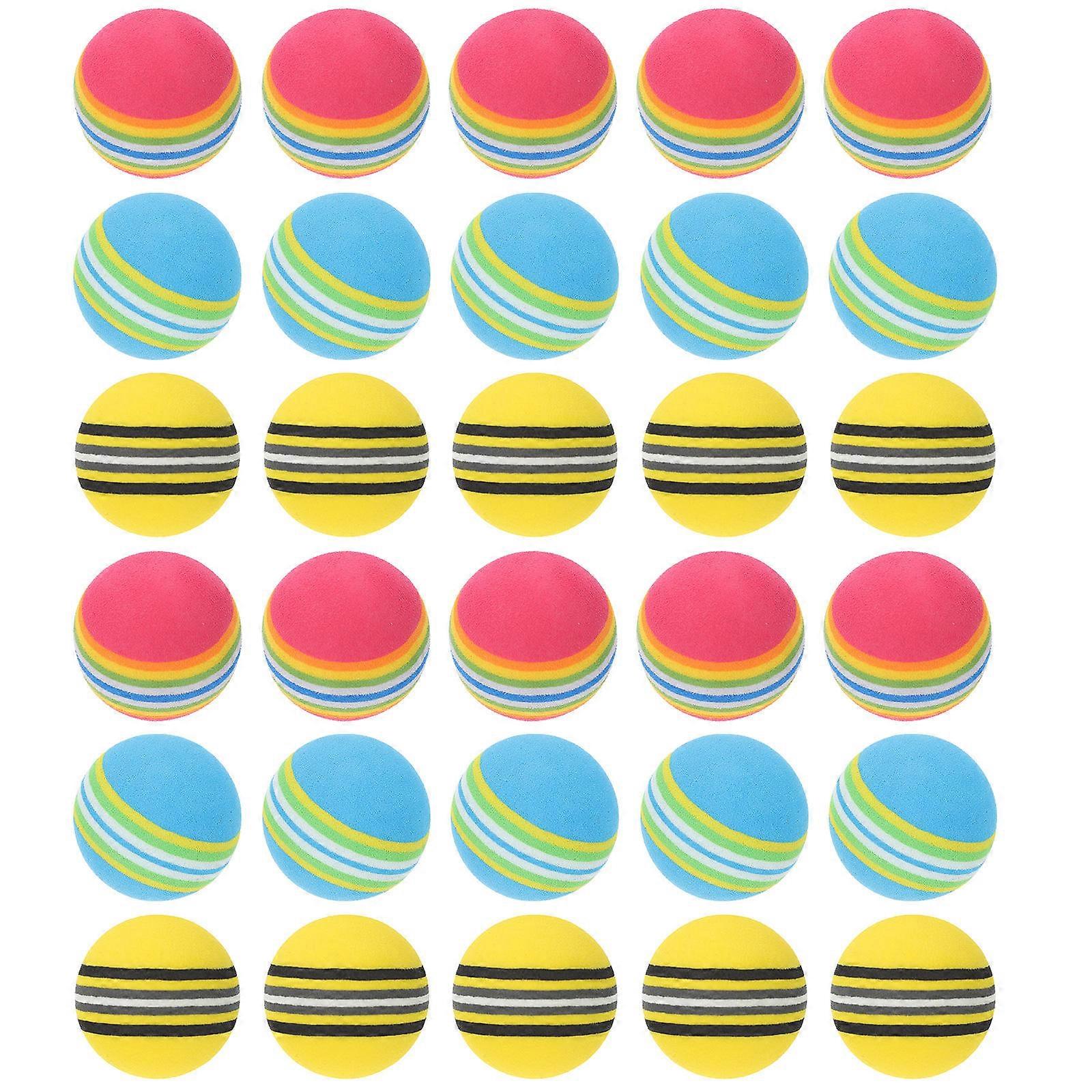 Balanced Flight Golfing Practice Balls Yellow Golf Enthusiasts 1.65X1.65X1.65Inch 30Pcs
