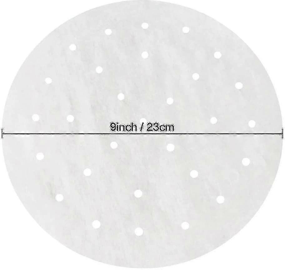 100st 9 tums perforerat papper Bambu ångkokare Pappersfoder Ångkokare SZRH ABB