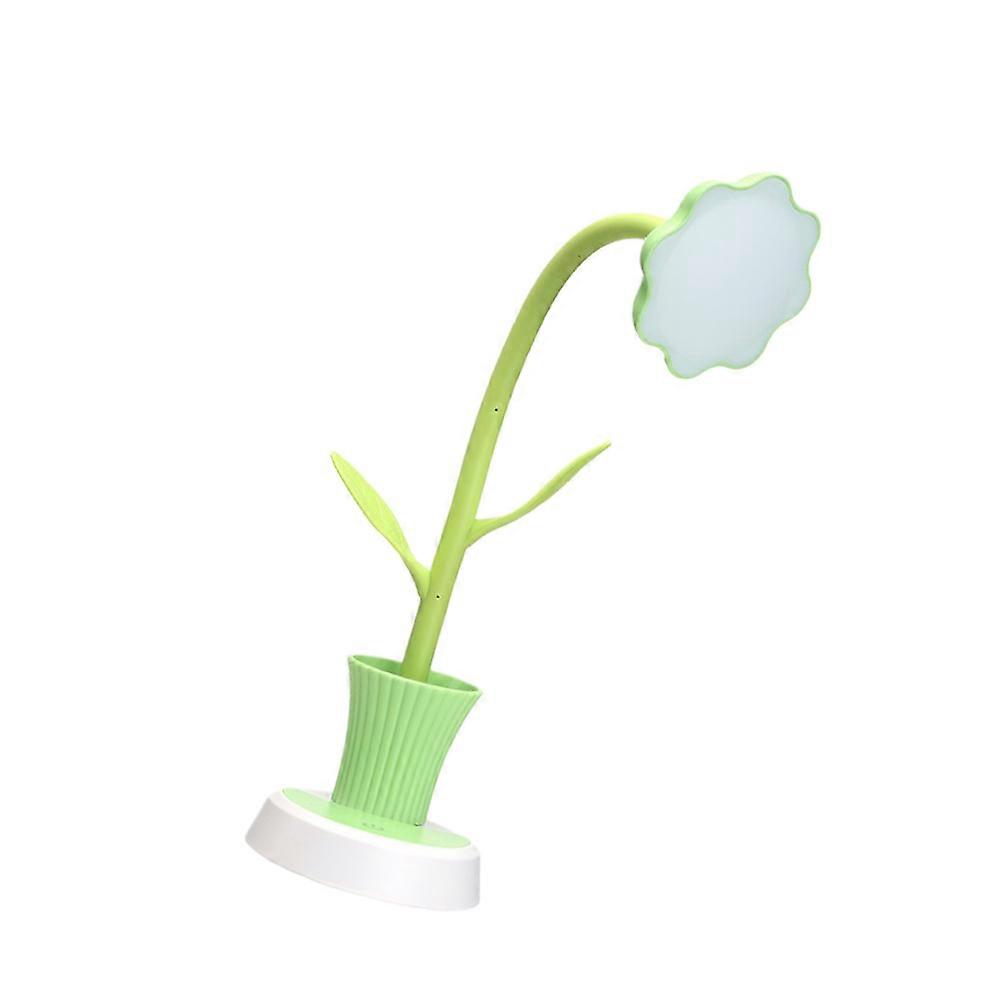 Green Cartoon Desk Lamp for Home Intelligent Touch Control USB Charging Eye Protection Reading Light 1pc