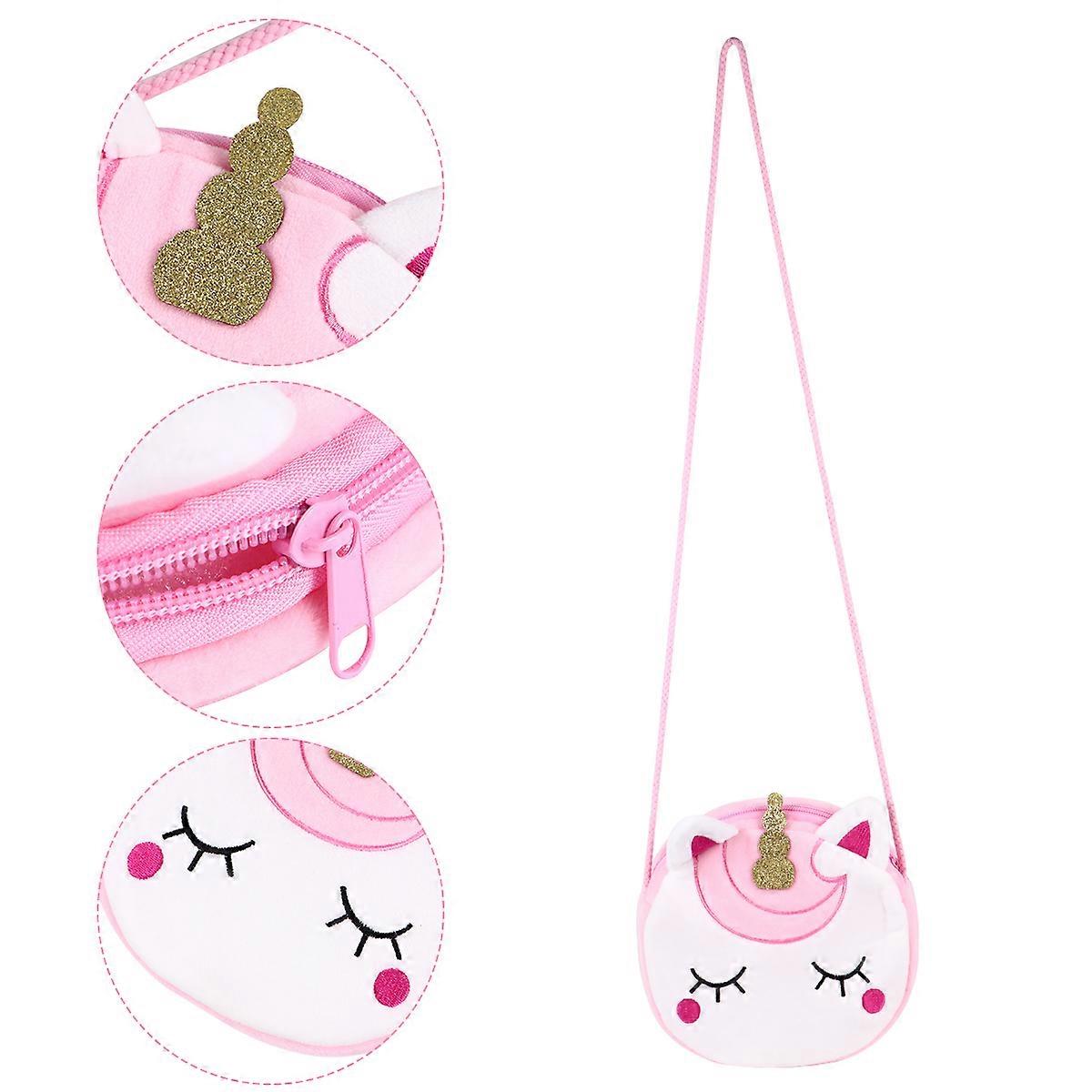 Adorable Unicorn Single Shoulder Pouch for Violet Cartoon Party – Soft, Skin Friendly Straddle Bag for Unicorn Themed Events and Costumes