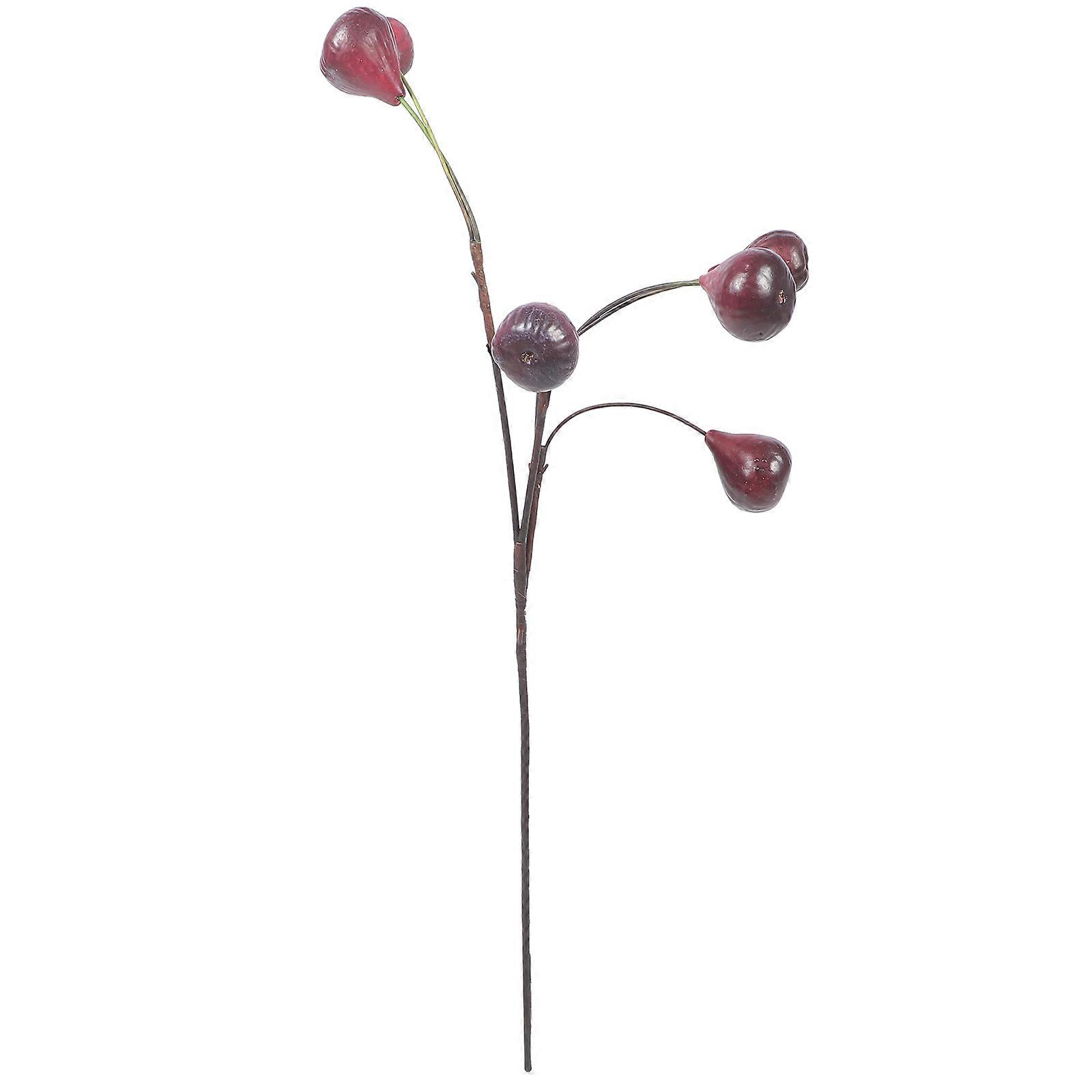 Artificial Hanging Fig Fruit Simulation Decor with Fake Branch for Home