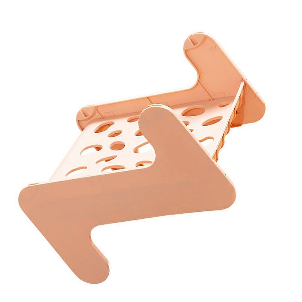 Pink Plastic Shoe Rack for Home Storage Use and Ventilated Hollow Out Design Simple Style