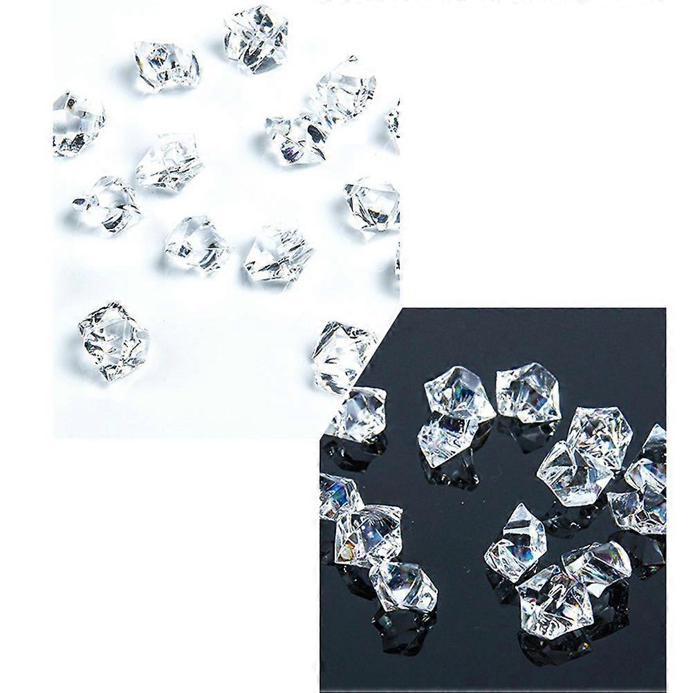 1 Set Creative Transparent Crystal Stone Ornaments for Fish Tank Decor, Flower Pots, and Crafting Projects – Versatile Decorative Stones