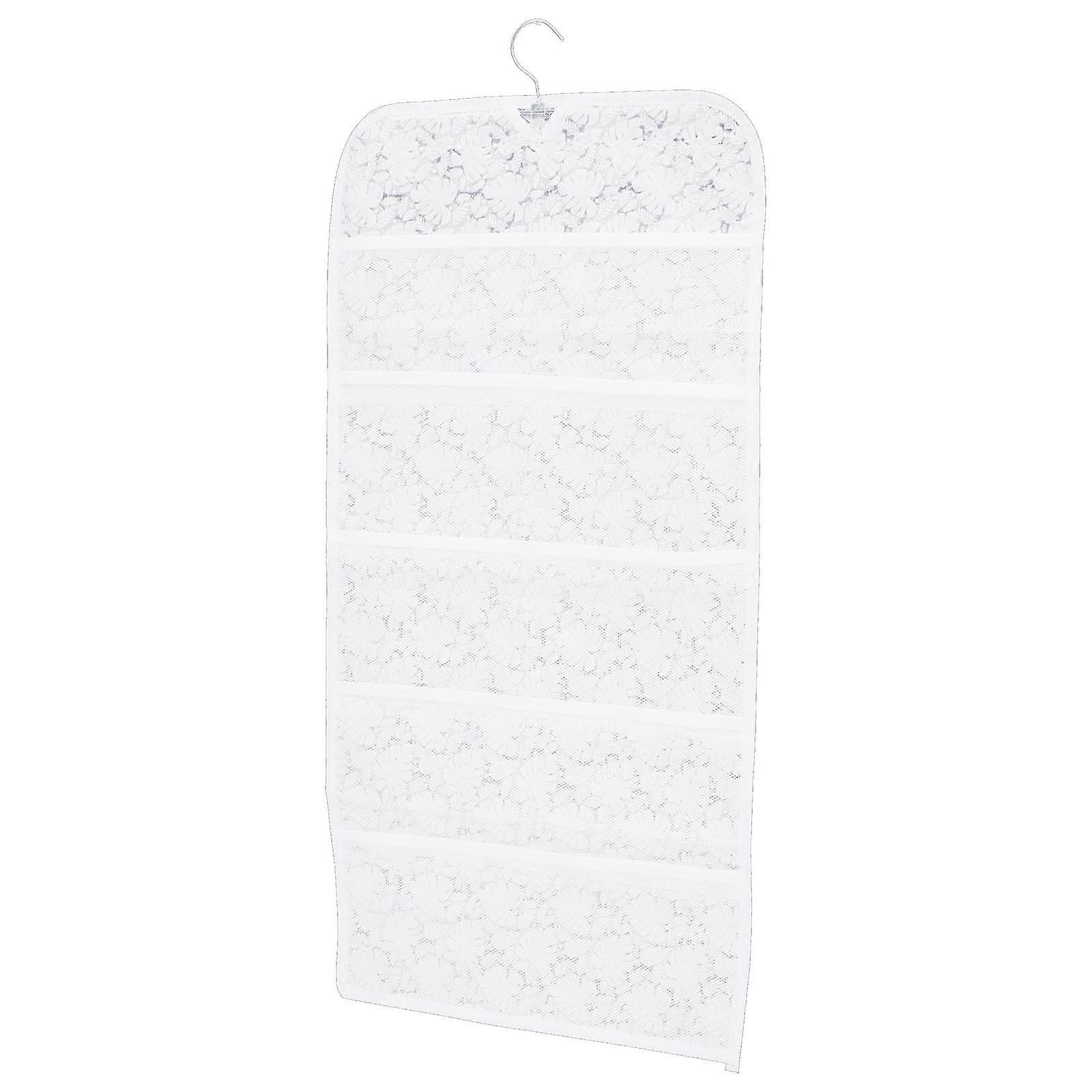 Hanging Sock Pockets Organizing Underwear White 40*80cm Rectangular 1Set