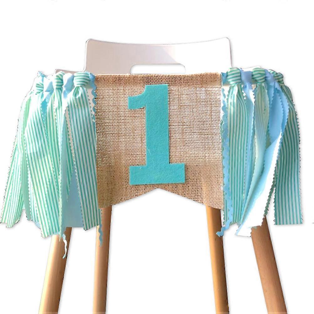 Baby Shower Pennant Banner Ocean Themed Room Decor Rectangular Green Cloth Birthday Party 21x17x0.1 Cm 1Pack