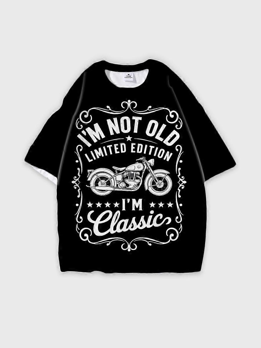 T-shirt round neck Pattern loose short sleeve E308