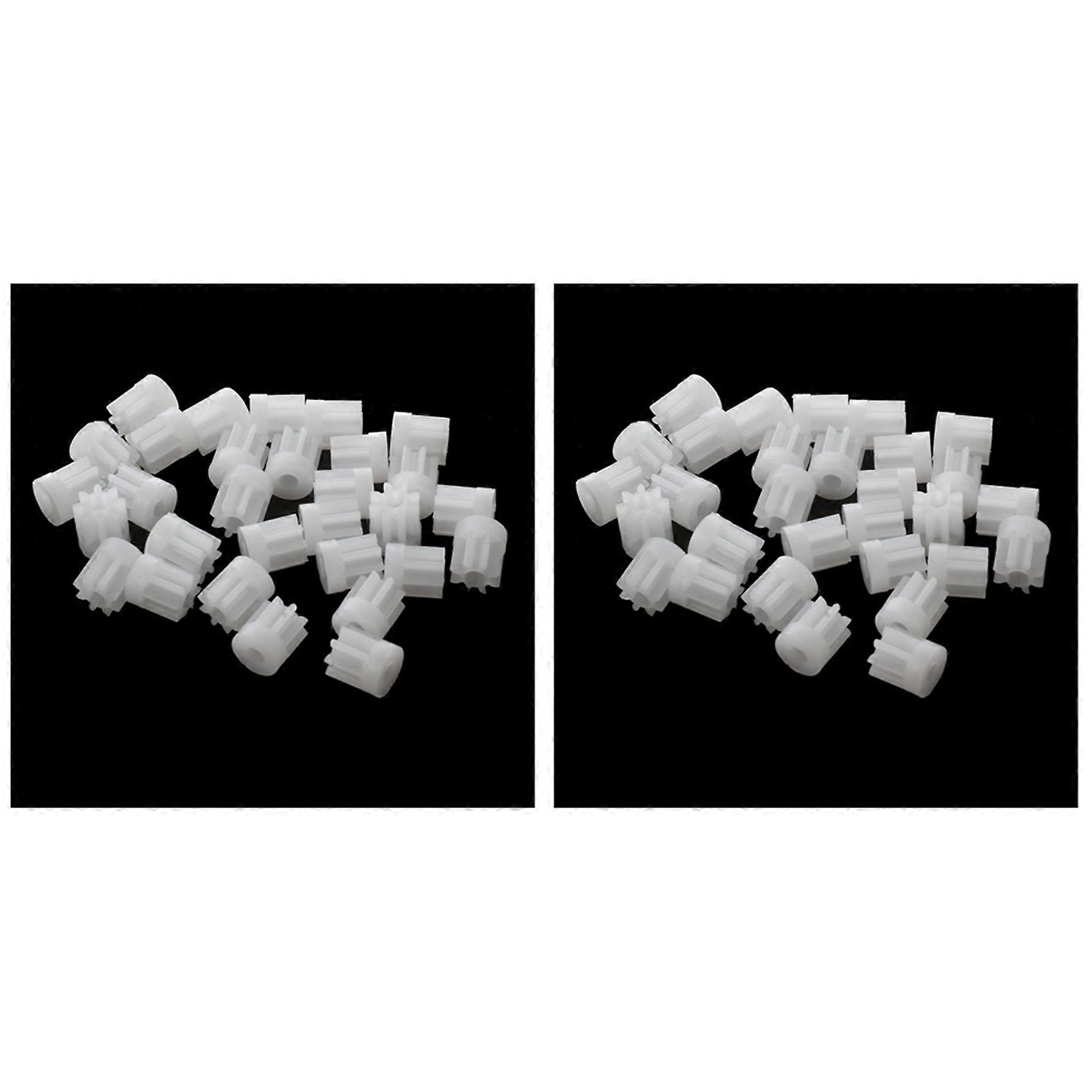 60Pcs 0.5 Modulus 8 Teeth Plastic Gear Cog for 2mm Toy Car Motor Shaft