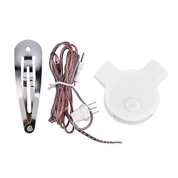 1 Pair Waterproof Stylish Button Voice Controlled LED False Eyelashes Eyelids (Red)