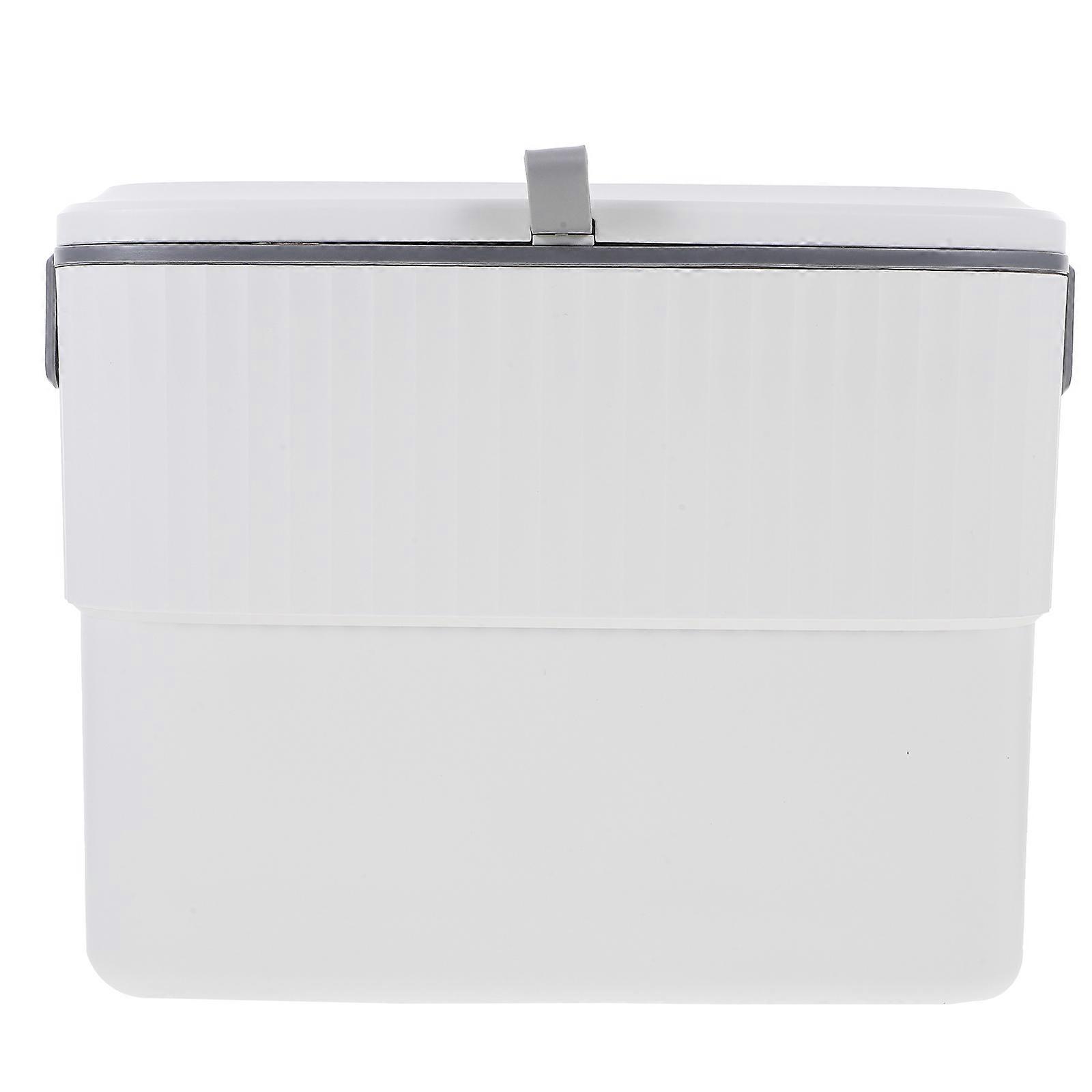 Kitchen Garbage Can with Sliding Lid 7L Dustbin Container Bin Bucket