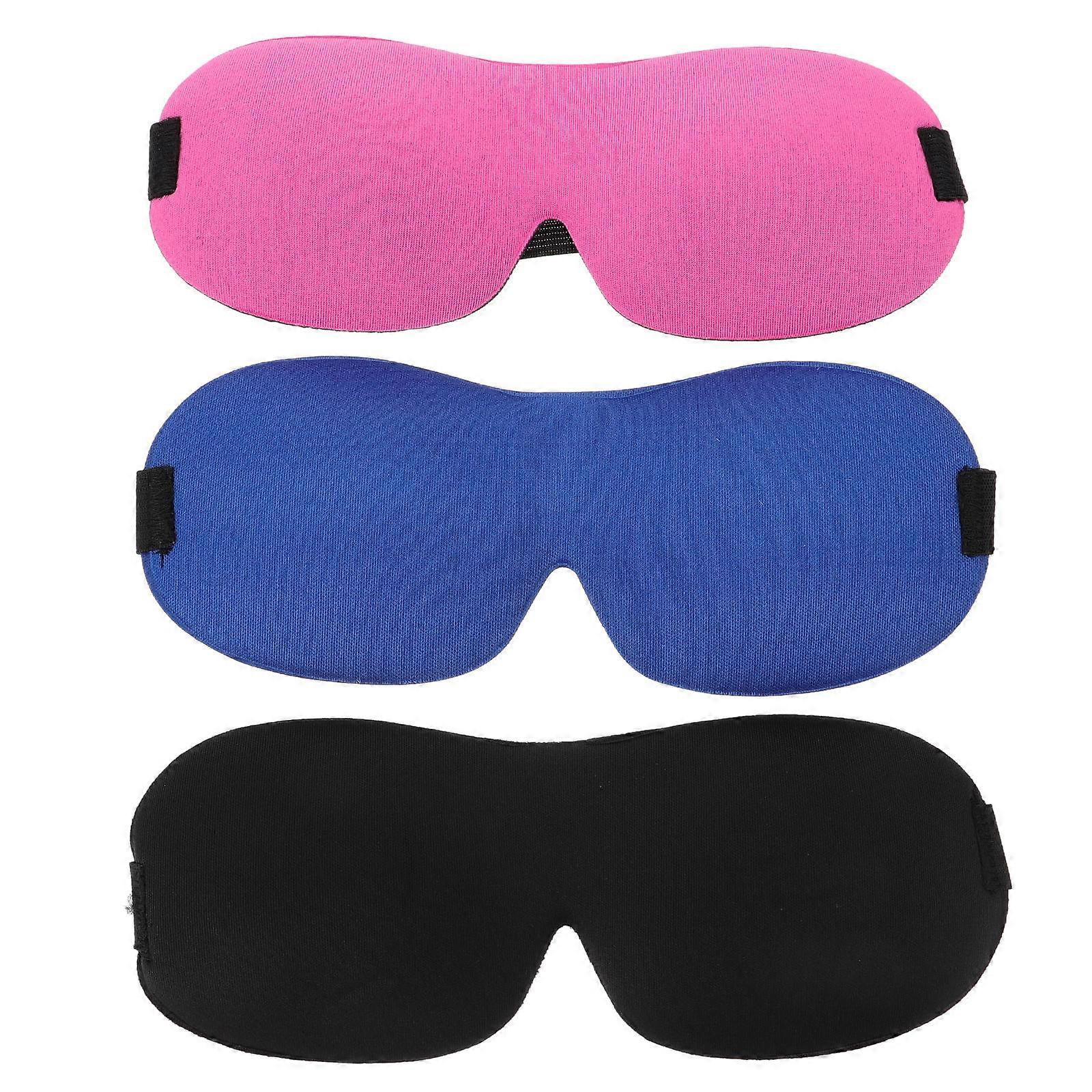 3pcs Lightweight Breathable Sleep Masks for Travel, Home, Office – Soft Eye Shades in for Comfortable Rest and Better Sleep