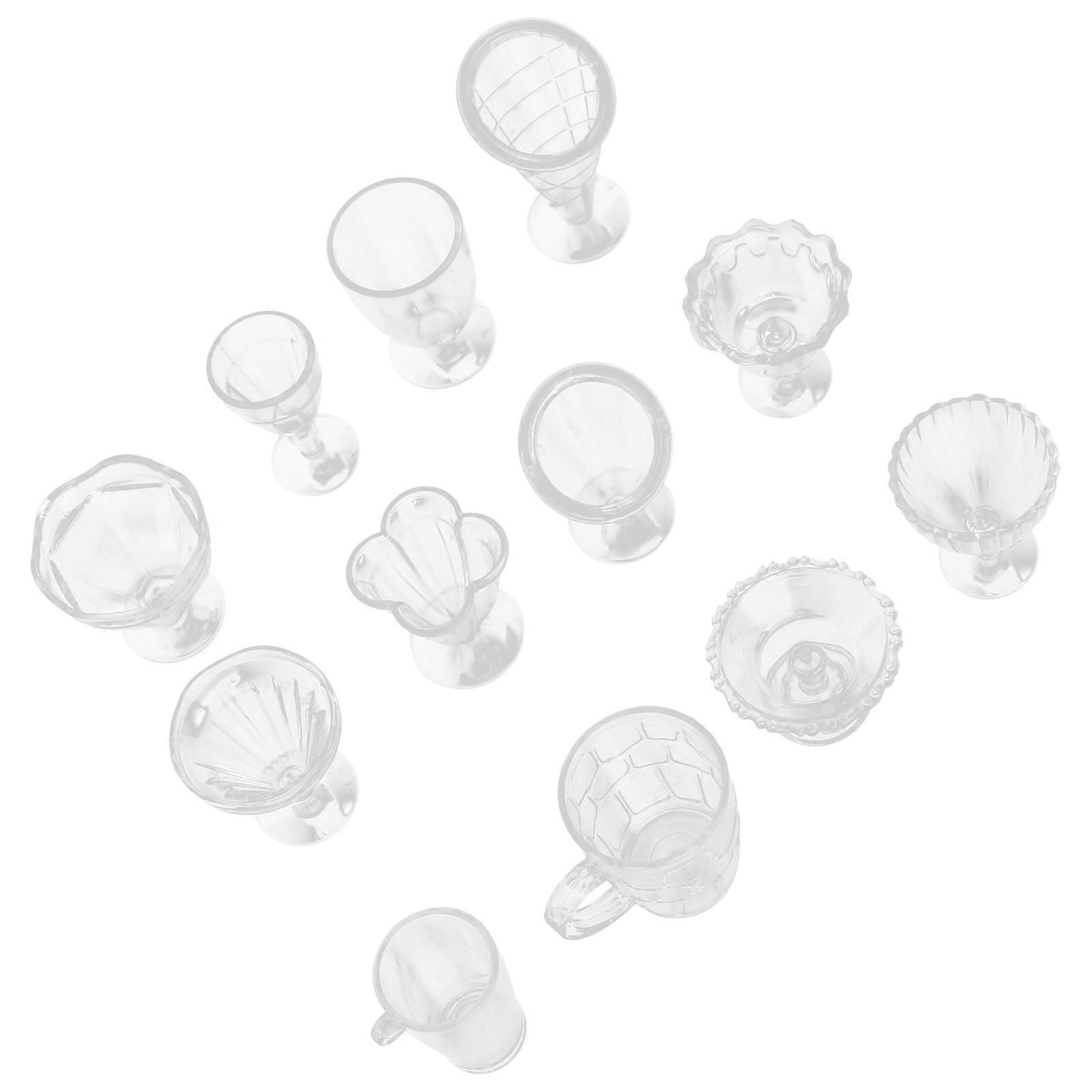 Cup Set Mini Ice Cream Cup Diy Crafting Home Decoration Transparent 4 Sets