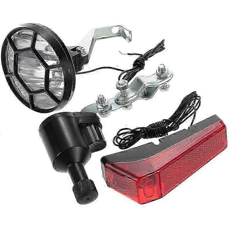 Bicycle Safety Light Kit with Front and Rear Dynamo Lights