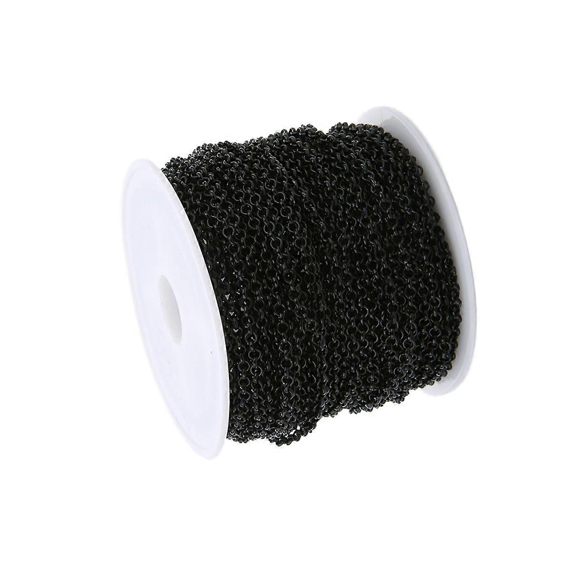 Black Iron Shaped Chain Spool for Jewelry Making Lightweight Easy to Store 3mm