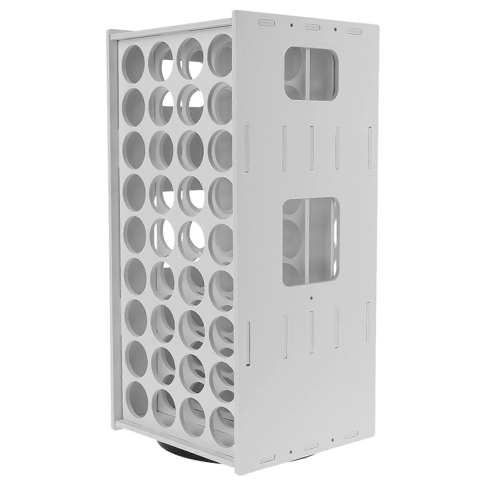 Wooden Paint Storage Rack for Artists White Multifunctional Pigment Bottle Holder 6 Slots