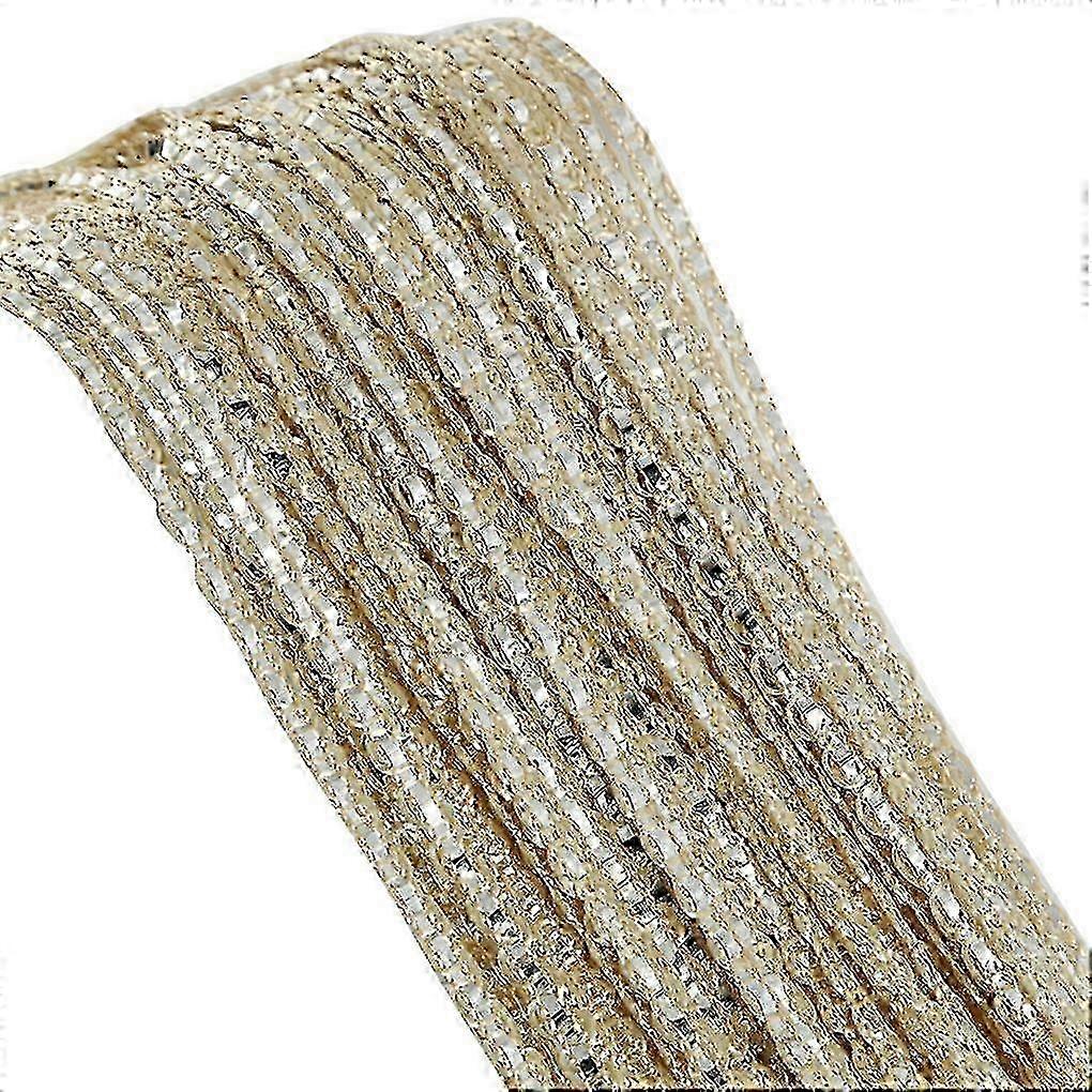 Room divider curtain with beaded tassels and crystals