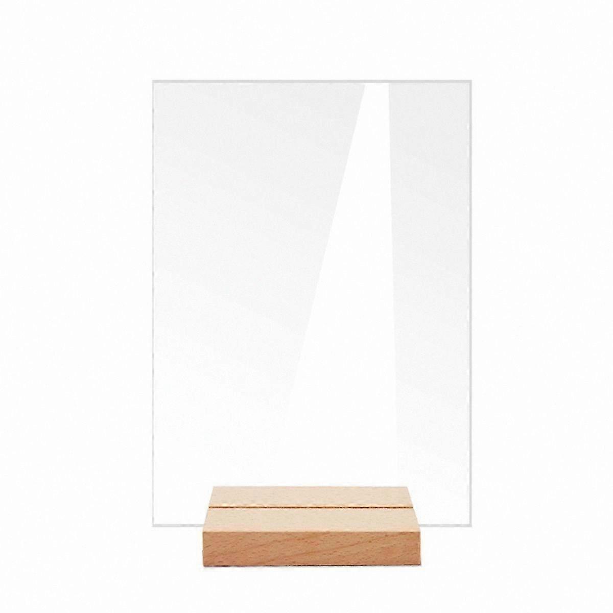 12-Pack Clear Acrylic Blank Sign with Display Stand for DIY Projects