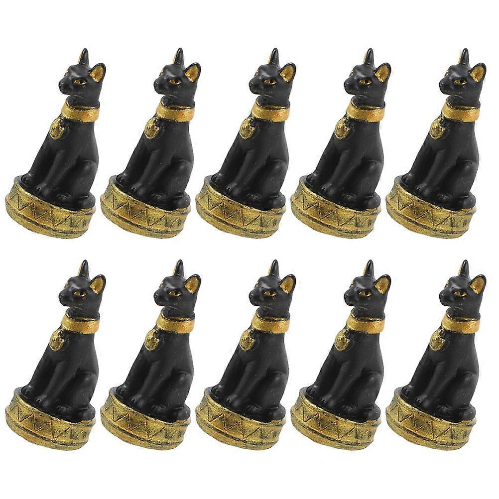 a polished and engaging product description based on the title you provided:

 

**10pcs Miniature Egyptian Cat Statues – Tiny Resin Cat Figurines