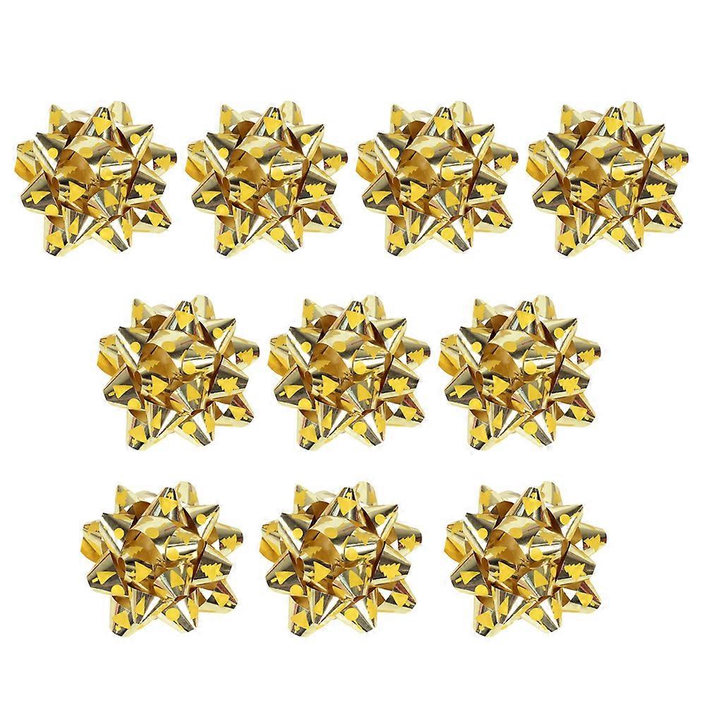 10Set κορδέλες διακοπών για τη χειροτεχνία δώρων σε χρυσό χρώμα ιδανικό για γάμους γενεθλίων και εορτασμούς Χριστουγέννων