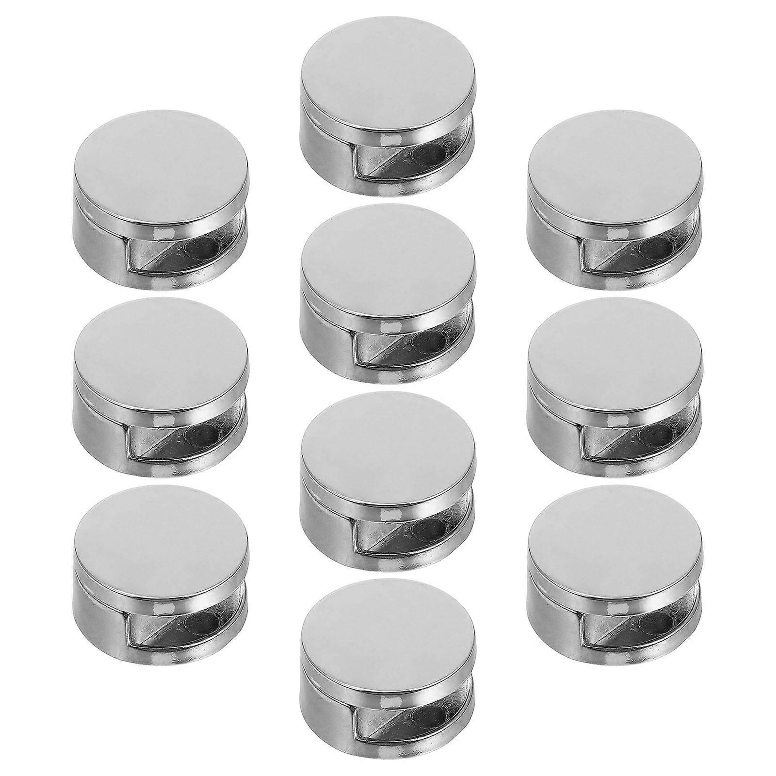 10pcs Glass Clips for Shelf Fixed Clamp Bathroom Mirror Mounting and Displaying