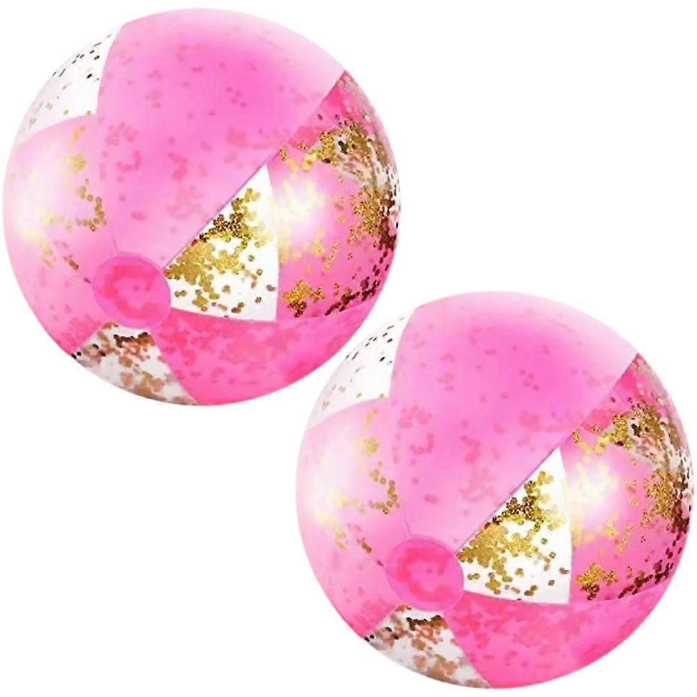 Mermaid Sequins Beach Ball for Party Use PVC 2pcs 6.7 Inches