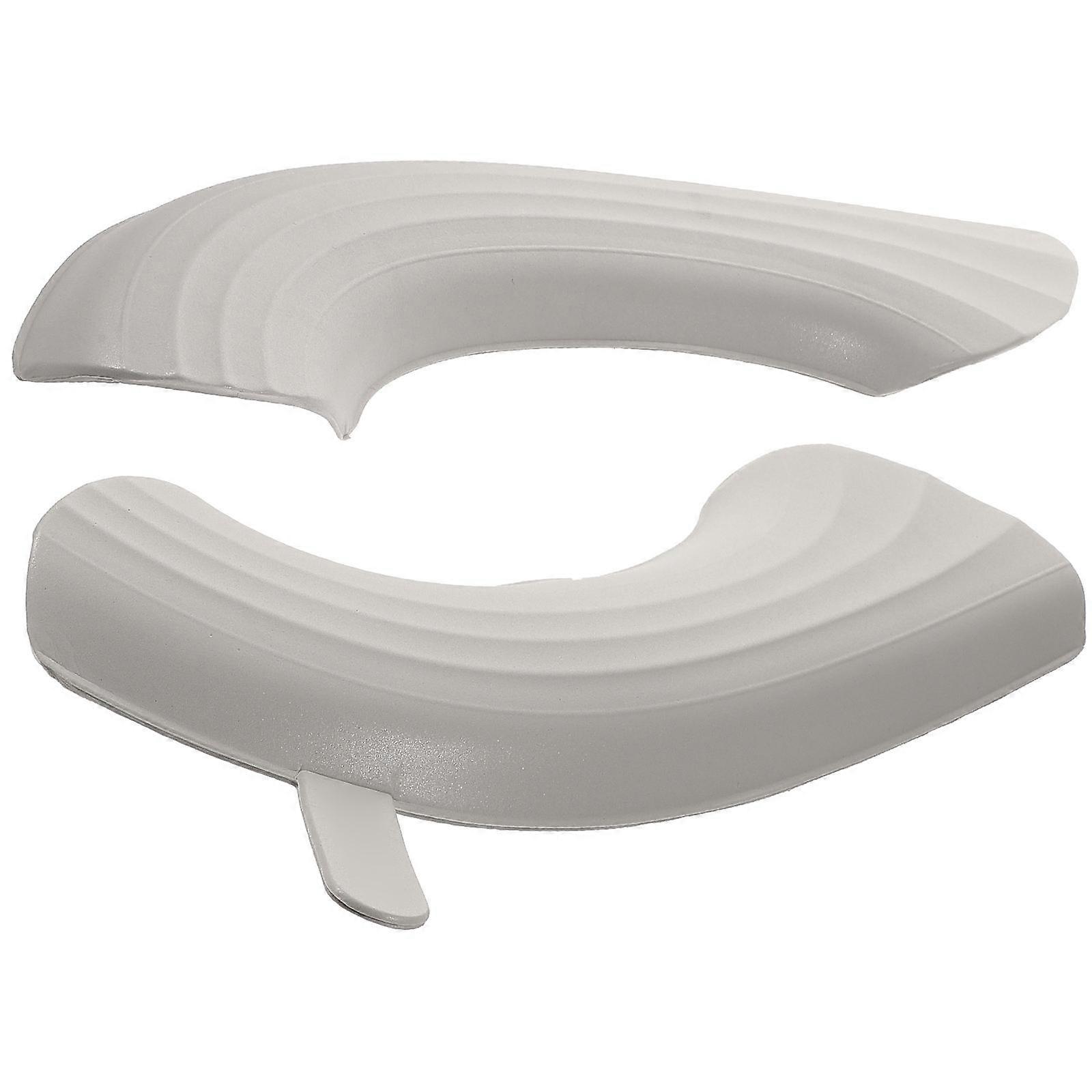 Toilet Seat Cushion with EVA Material for Bathroom in Light Grey 2 Pairs