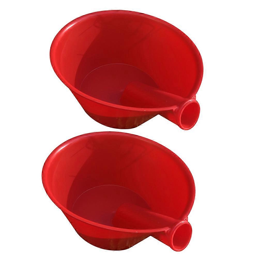 Red Plastic Garden Scoop Cup for Watering and Fertilizing Durable Lightweight Portable Efficient Watersaving 7.5 Inch
