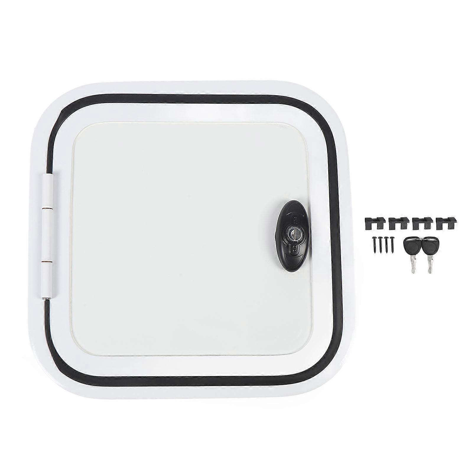 RV الوصول باب الثقيلة سبائك الألومنيوم الإطار 14 × 14 بوصة مع قفل أمان Campervan موتور المنزل مقطورة السفر